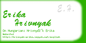 erika hrivnyak business card